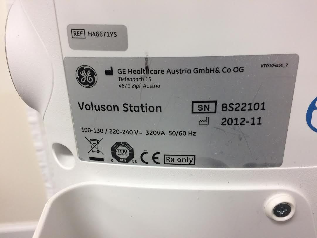 GE Voluson e Voluson i Rolling Cart, Docking Station