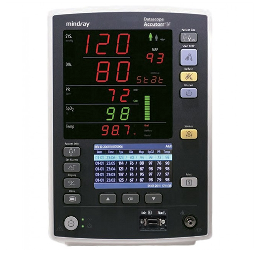 Mindray Datascope Accutorr V Vital Signs Patient Monitor