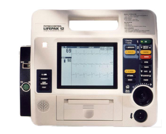 Physio-Control Lifepak 12 Defibrillator (12 Lead, Biphasic, Pacing, Spo2, AED)