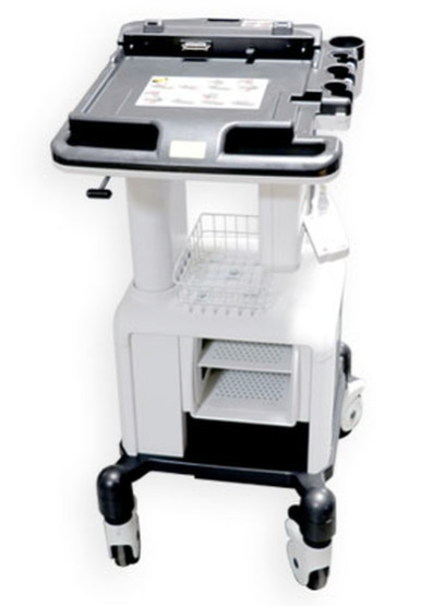 GE Logiq e, Vivid e Rolling Cart with Three Probe Connector